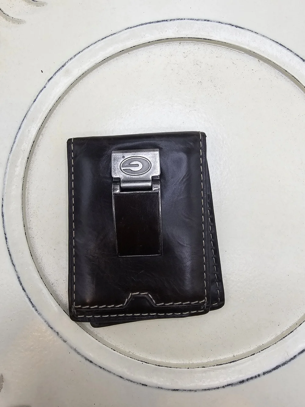 Fossil Men’s Dark Brown Leather Money Clip Wallet